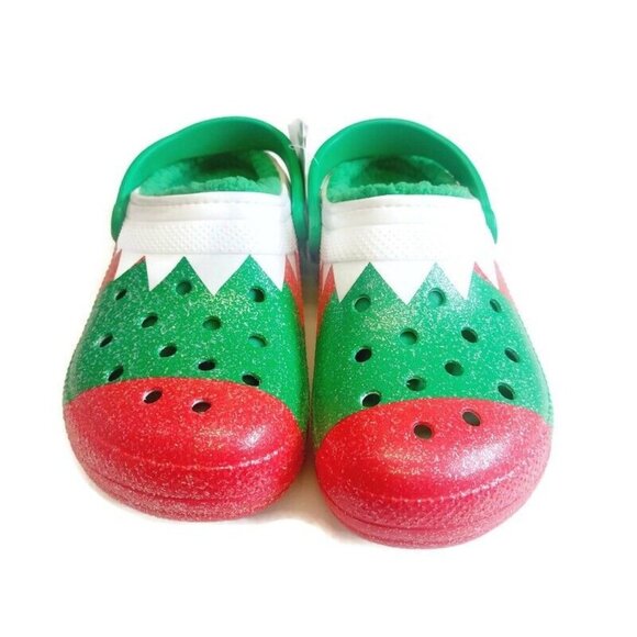 Crocs Classic Lined Holiday Slip On Clog Shoes Mens 10 Womens 12 Sandals - Picture 5 of 8